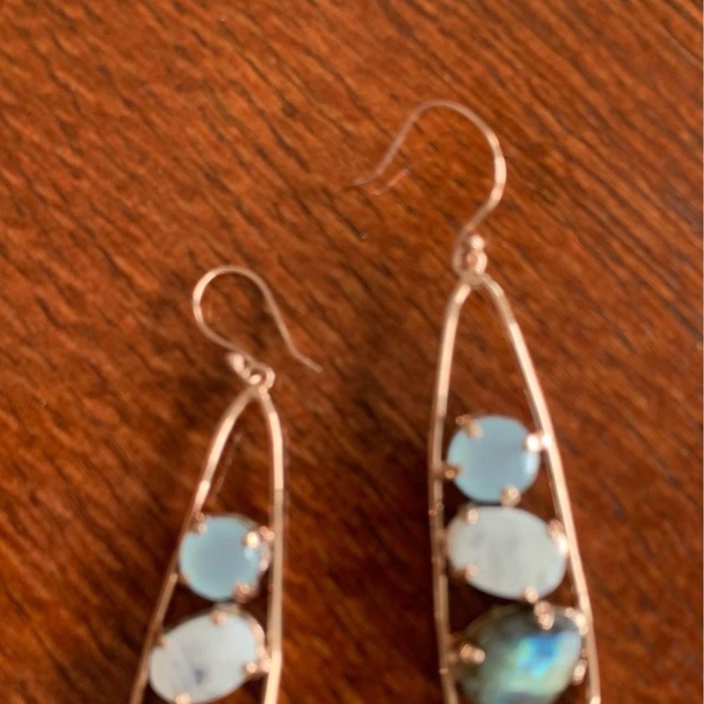 Dangle stone earrings